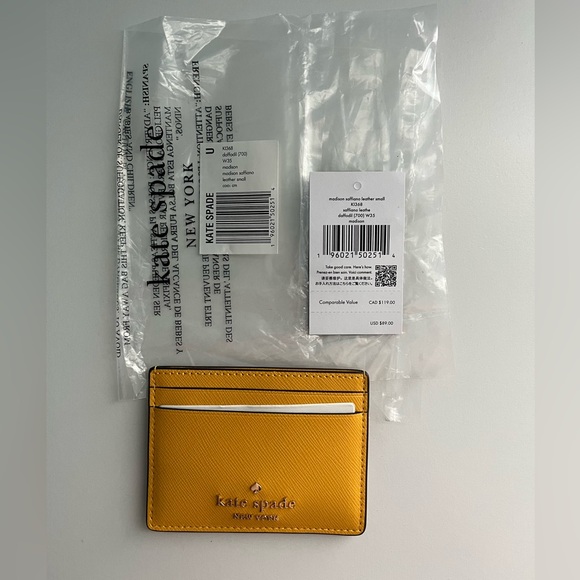Kate Spade Madison Card Case in Daffodil